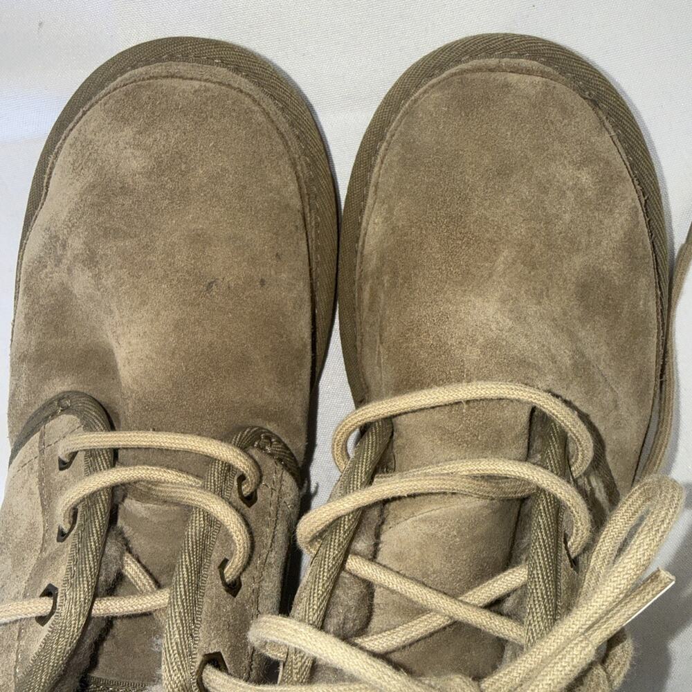 UGG Neumel Suede Sheepskin Ankle Boots Women’s Size 6 Grey Green - Picture 8 of 10